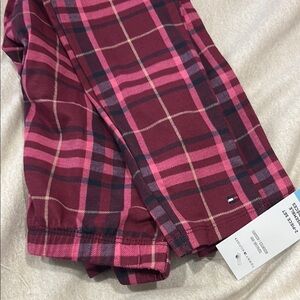 Tommy Hilfiger Pink Plaid leggings girls size 5